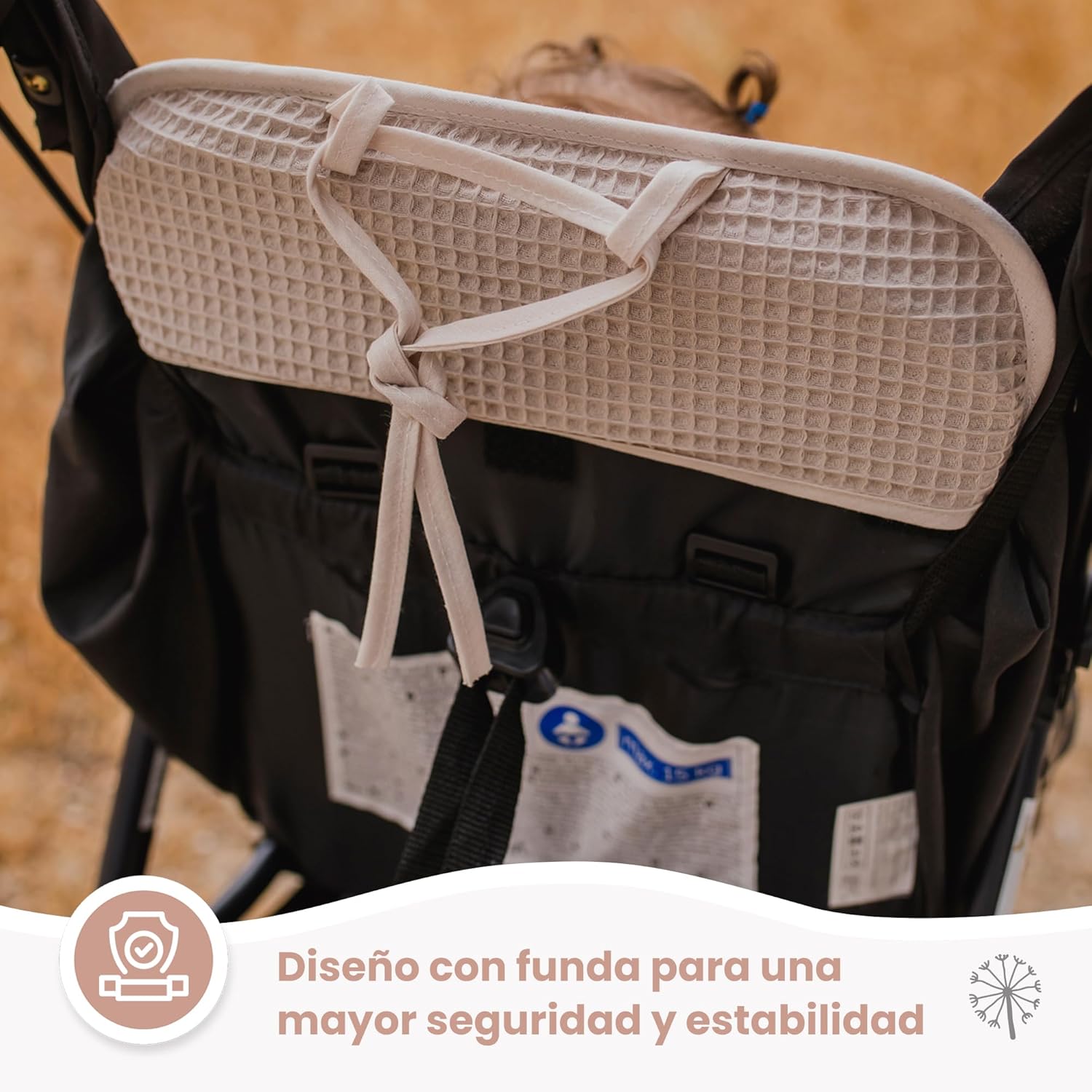 Detalle de MIMUSELINA Colchoneta Silla Paseo Universal para Bebé en 100% Algodón OEKO-TEX | Funda Carrito Bebe Verano e Invie