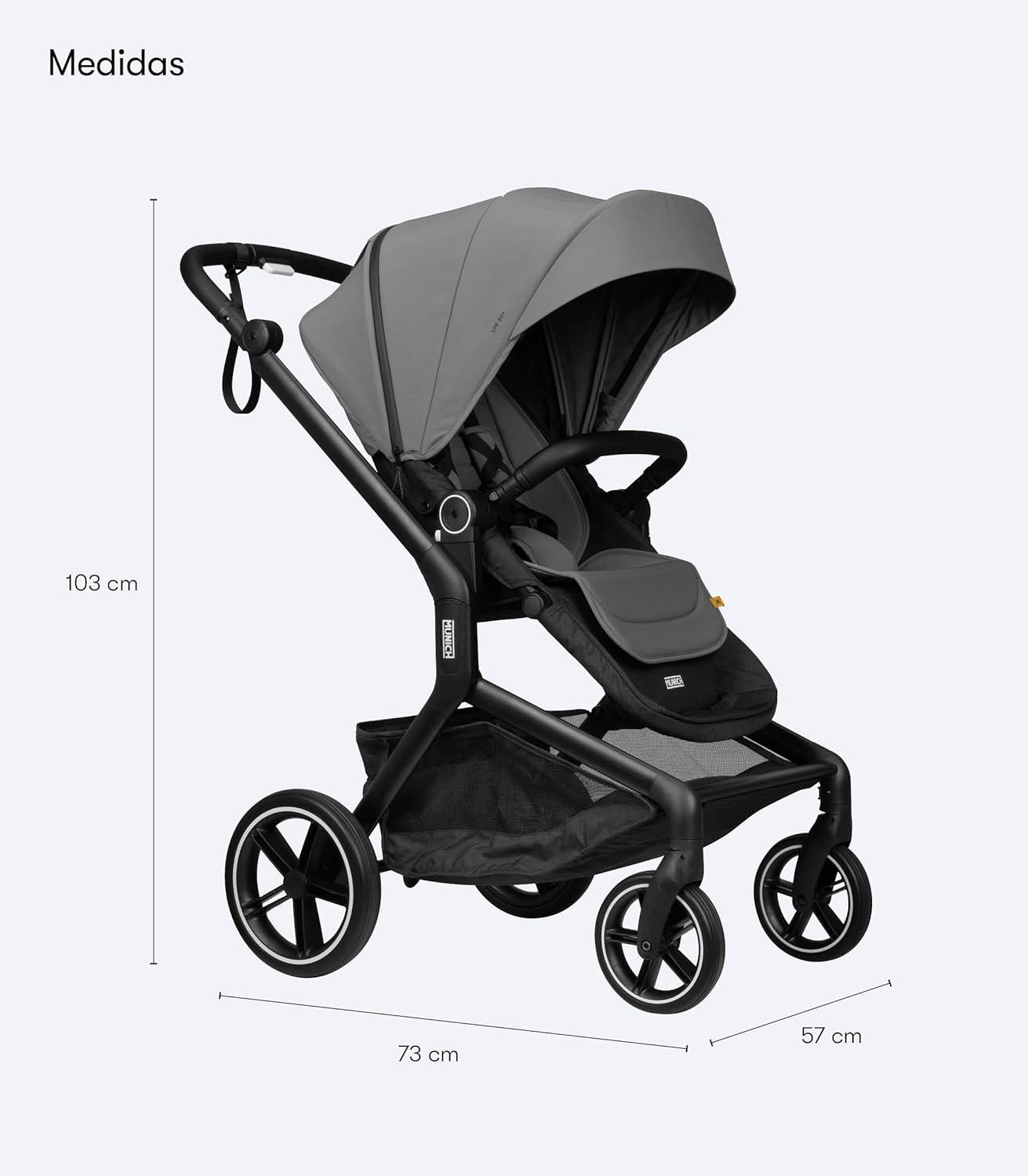 MUNICH Mun5, Cochecito de Bebé 2 en 1, Sistema de viaje, Silla De Paseo y Capazo, Carro Bebe, Fácil plegado, desde el nacimie