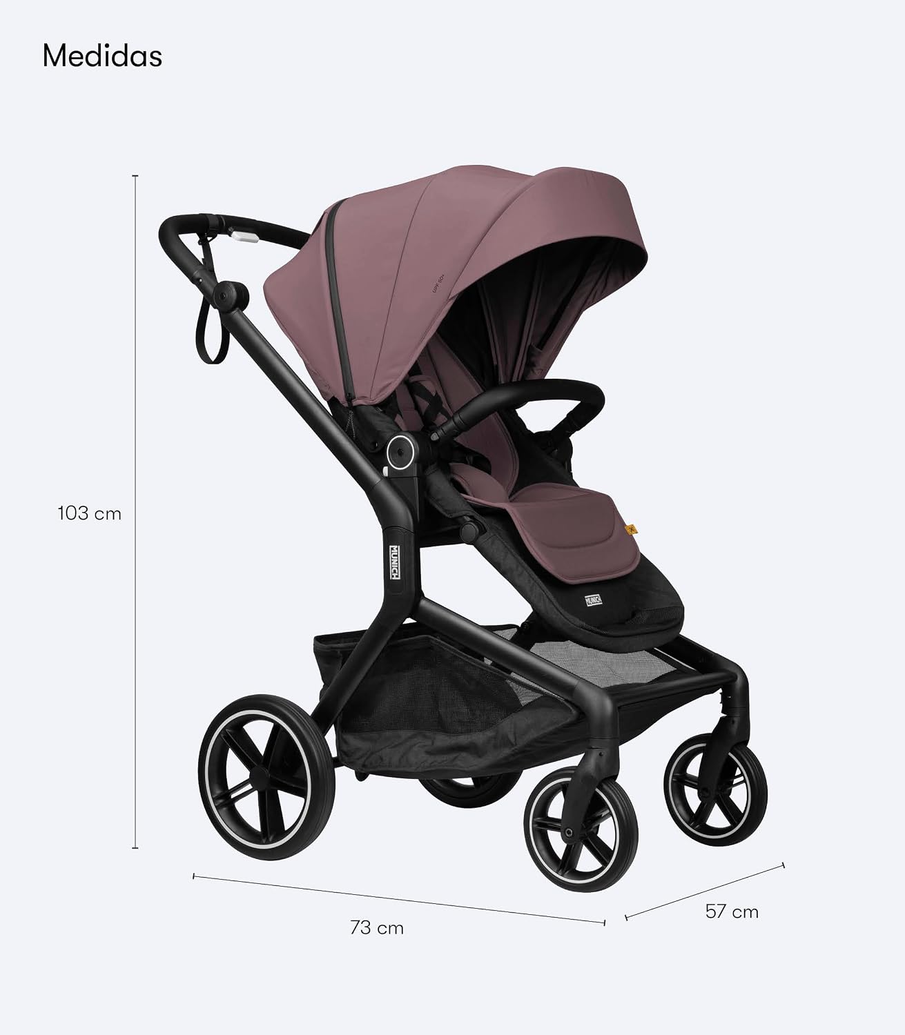 MUNICH Mun5, Cochecito de Bebé 2 en 1, Sistema de viaje, Silla De Paseo y Capazo, Carro Bebe, Fácil plegado, desde el nacimie
