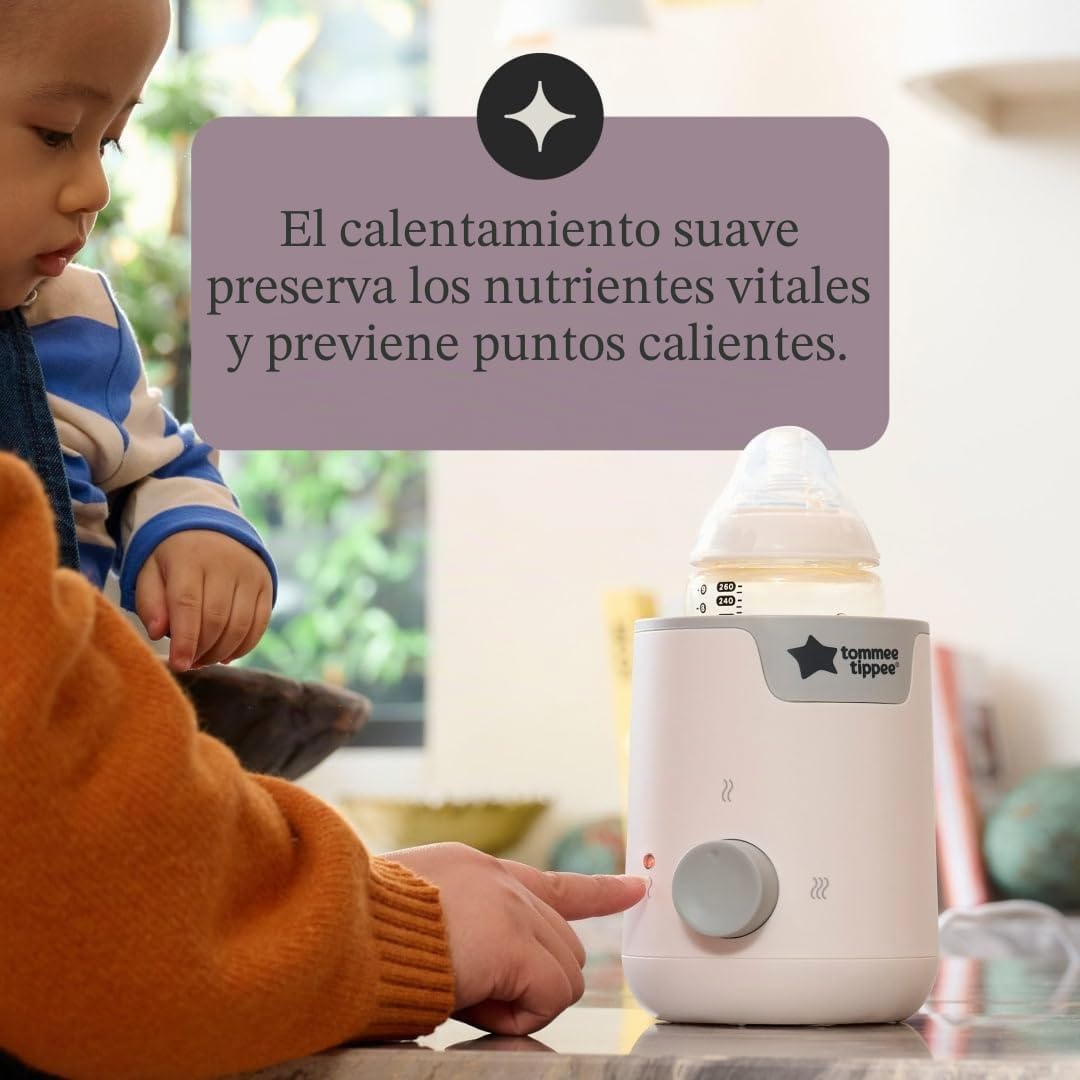 Tommee Tippee 3-in-1 Advanced Electric Bottle and Food Pouch Warmer, Warms Feeds Fast, White - vista 7