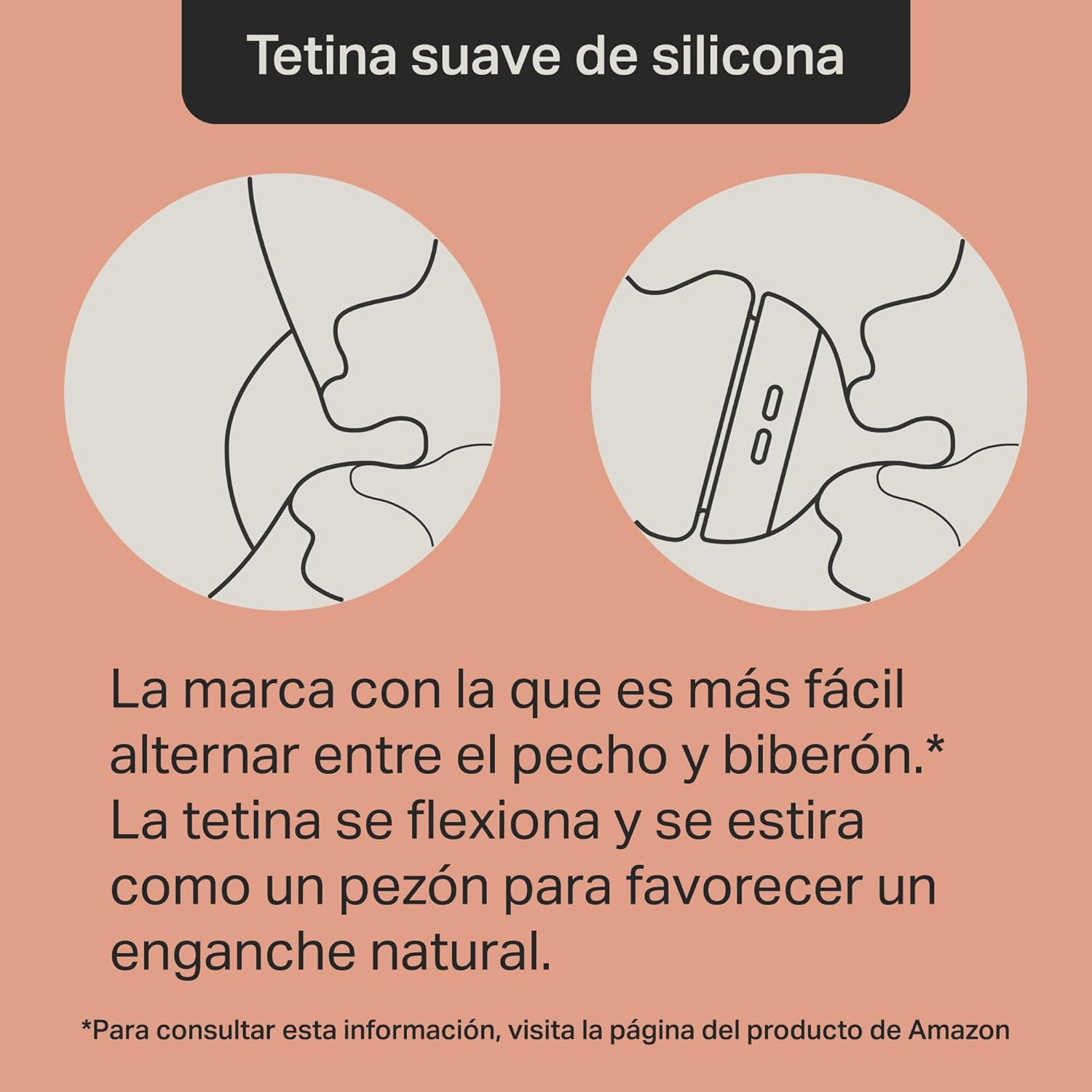 Tommee Tippee Biberones, Biberón Natural Start para 0m+, pack de 2, 260ml Biberones, con Tetina Flujo Lento para un Agarre Na