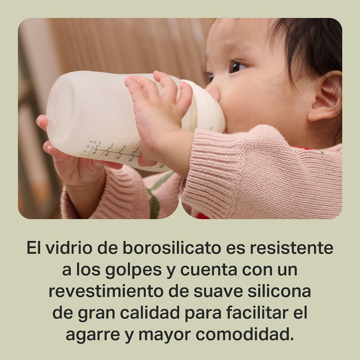 Tommee Tippee Biberones Natural Start de vidrio con revestimiento de silicona aptos para bebés desde 0 meses, 250 ml, Pack de