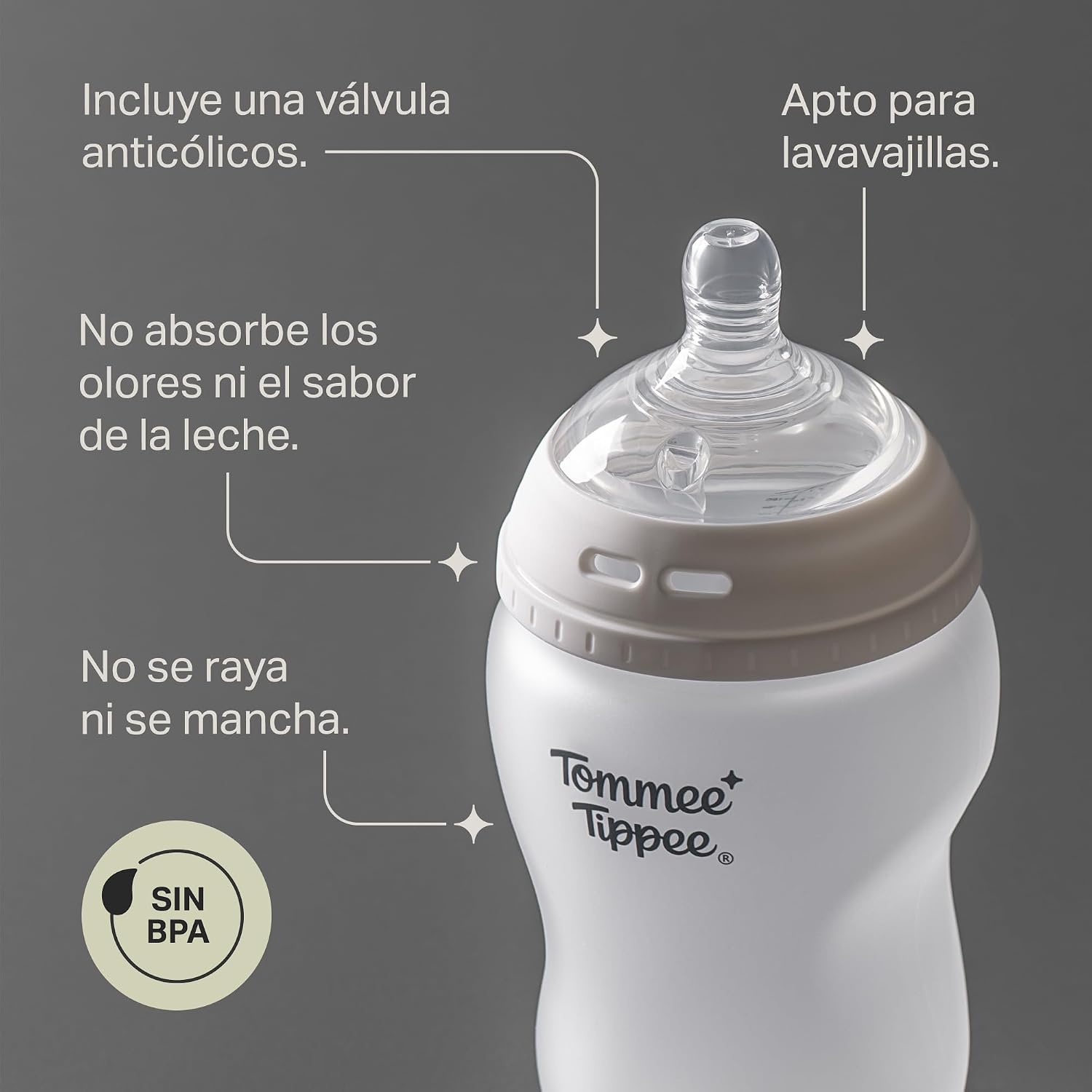 Tommee Tippee Biberones Natural Start de vidrio con revestimiento de silicona aptos para bebés desde 0 meses, 250 ml, Pack de