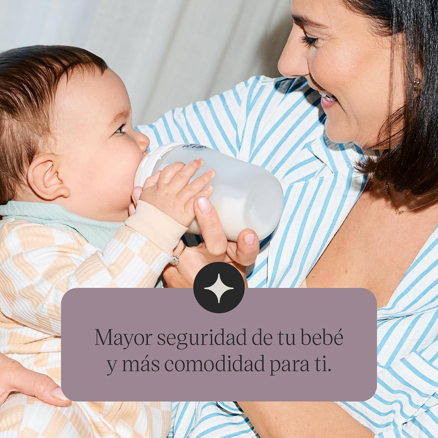 Tommee Tippee Biberones Natural Start de vidrio con revestimiento de silicona aptos para bebés desde 0 meses, 250 ml, Pack de