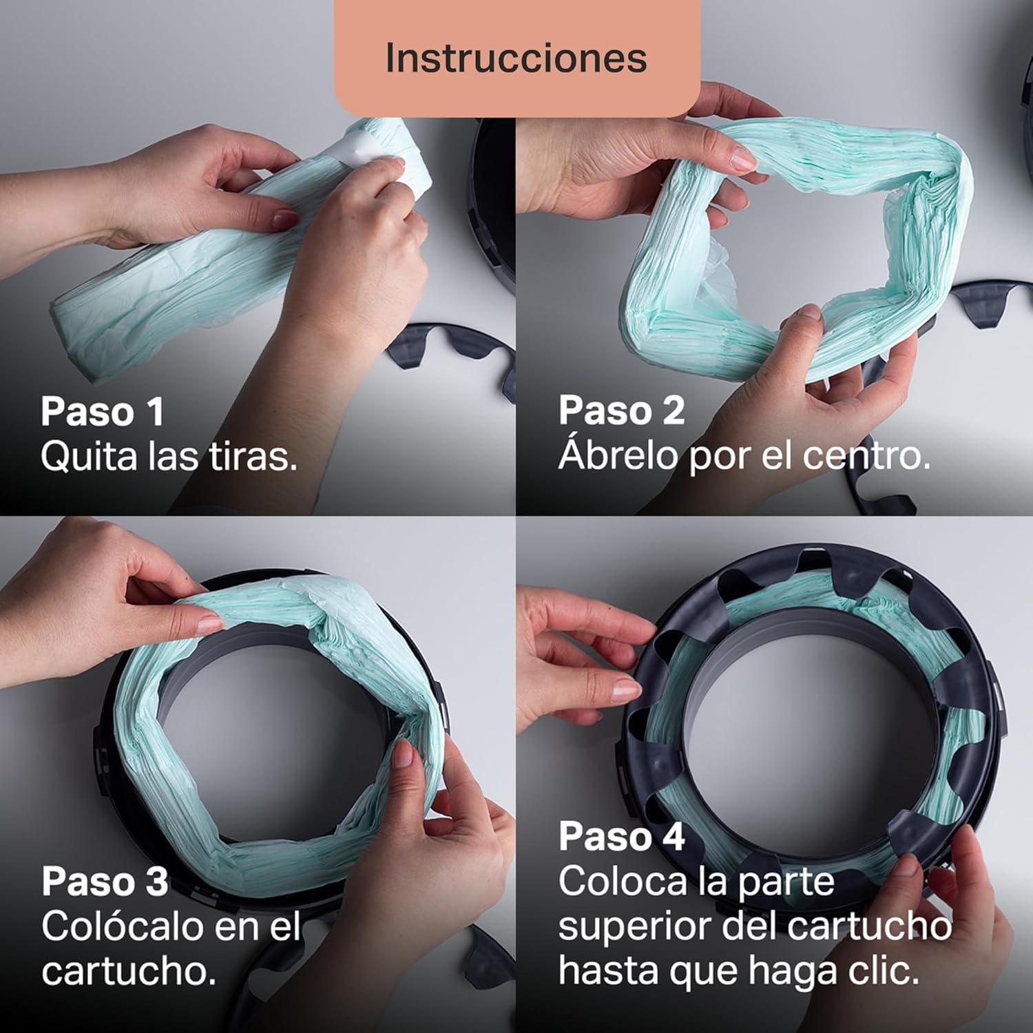 Tommee Tippee Bolsas de recambios para contenedor de pañales Twist & Click, Pack de 3 láminas multicapas antibacterianas* de