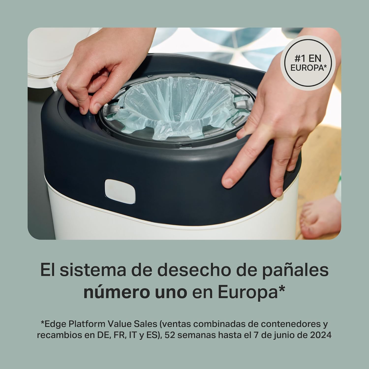 Tommee Tippee Cartuchos de recambio para contenedor de pañales Twist & Click, Pack exclusivo de 8 cartuchos de 10,5 m para re