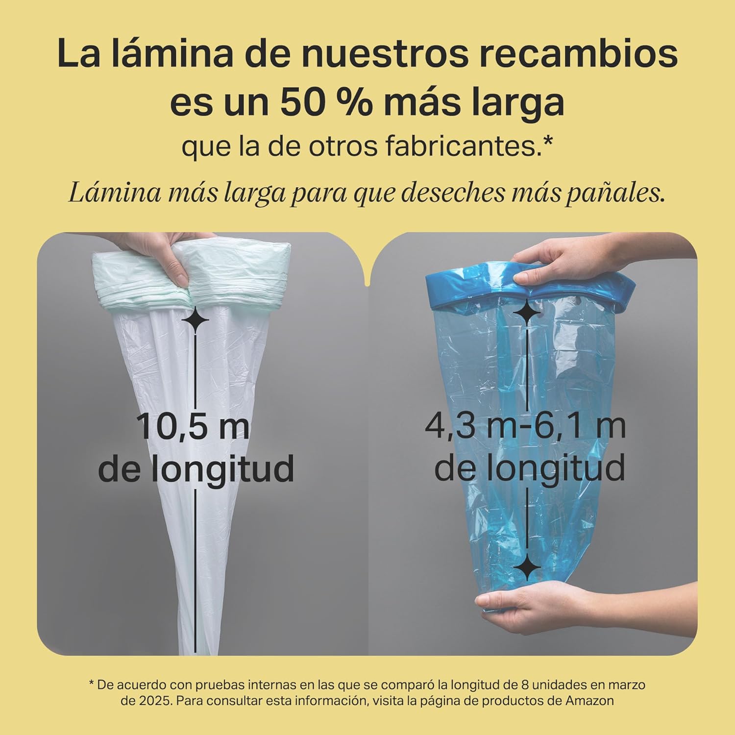 Tommee Tippee Cartuchos de recambio para contenedor de pañales Twist & Click, Pack exclusivo de 8 cartuchos de 10,5 m para re