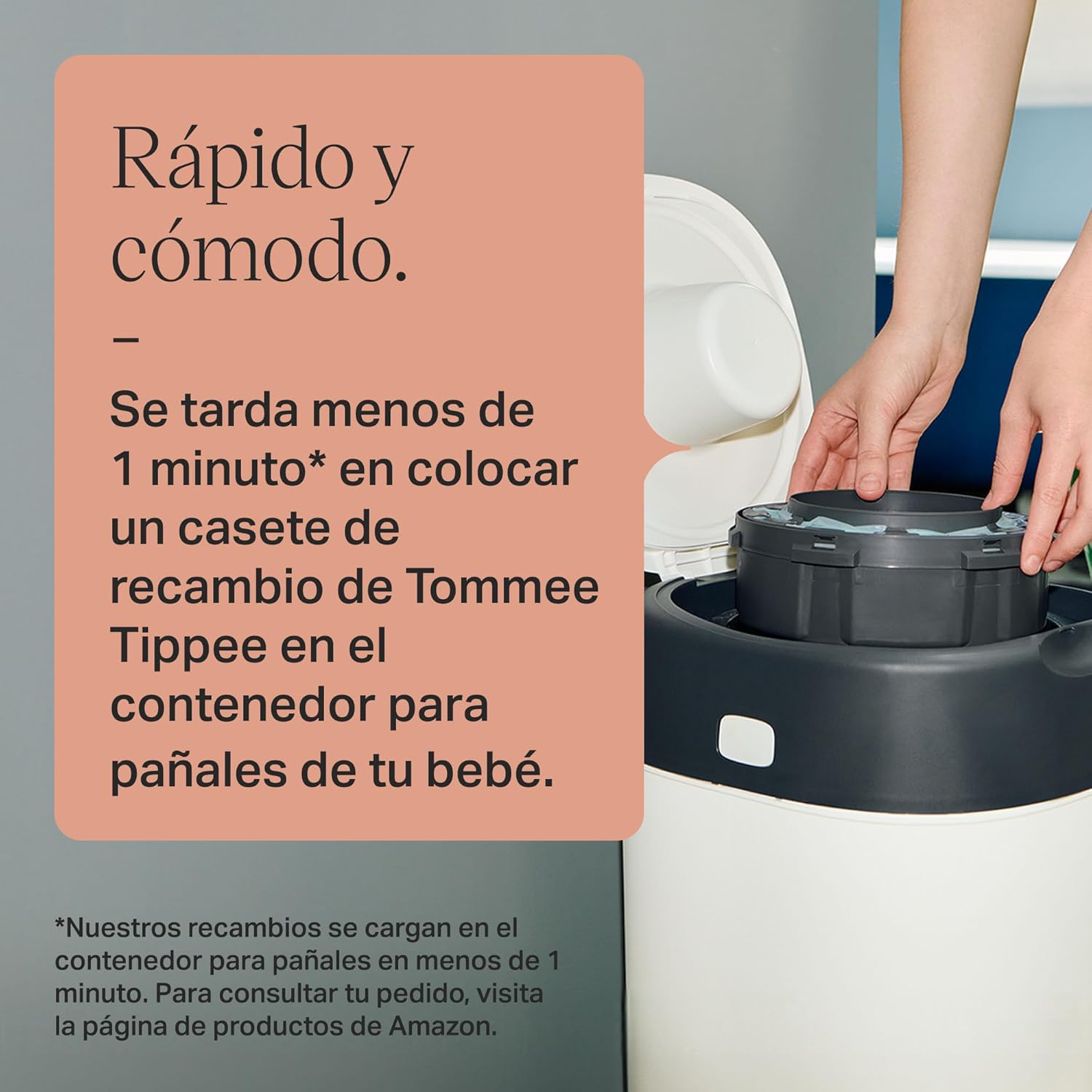 Tommee Tippee Cartuchos de recambio para contenedor de pañales Twist & Click, Pack exclusivo de 8 cartuchos de 10,5 m para re