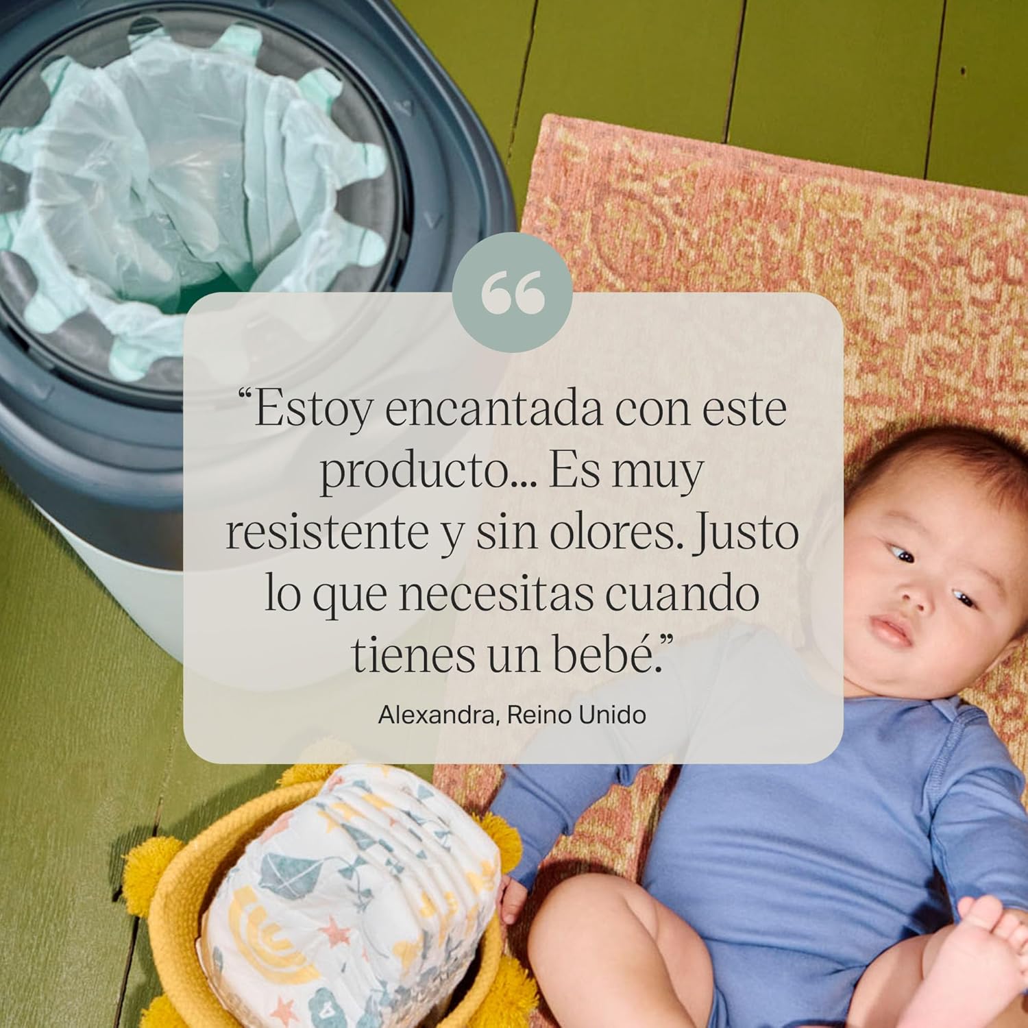Detalle de Tommee Tippee Cartuchos de recambio para contenedor de pañales Twist & Click, Pack exclusivo de 16 cartuchos de 10