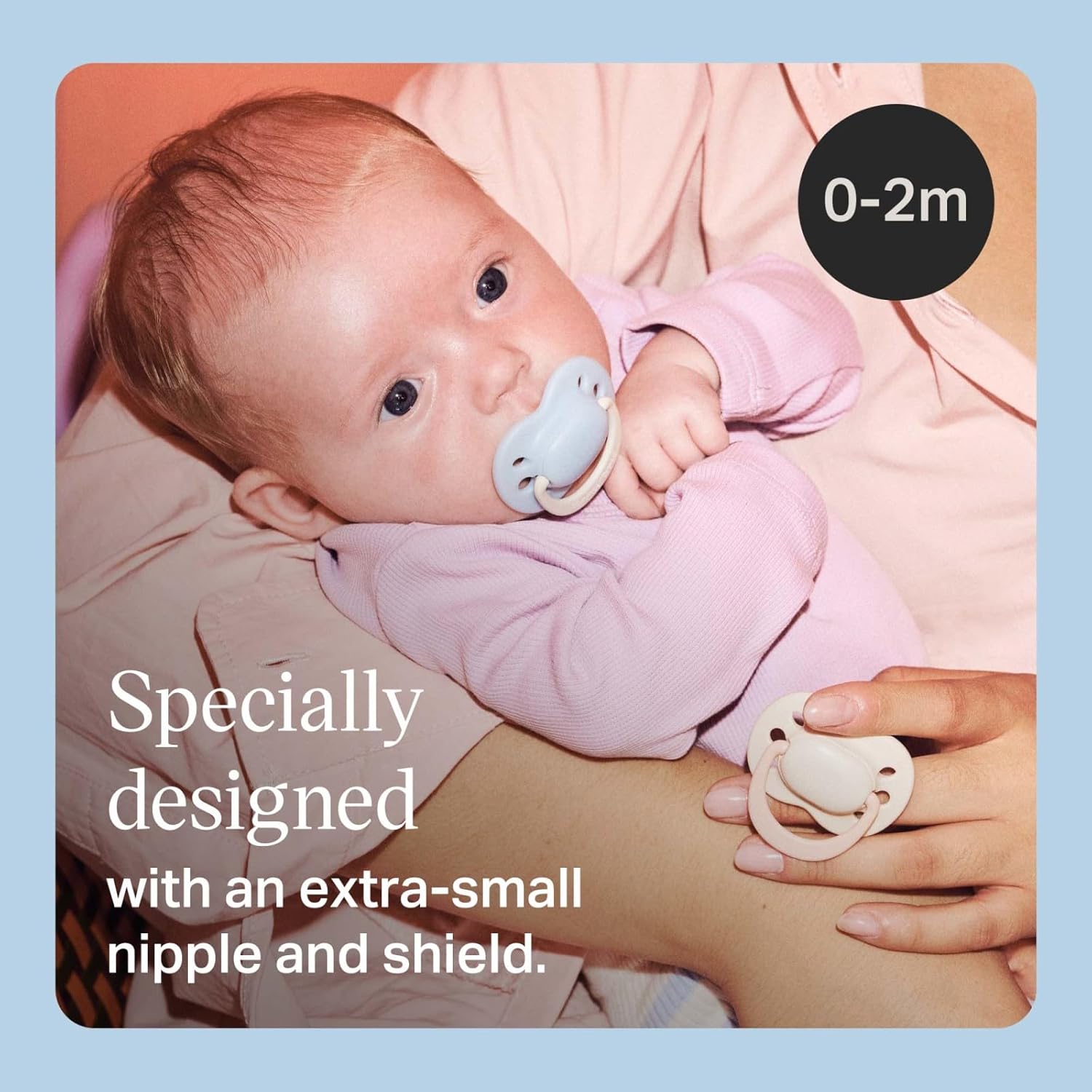 Tommee Tippee Chupete Recién Nacido, 0-2 meses, Pack de 4, Tetina ortodóntica, Orificios adicionales, Tamaño pequeño, Silicon