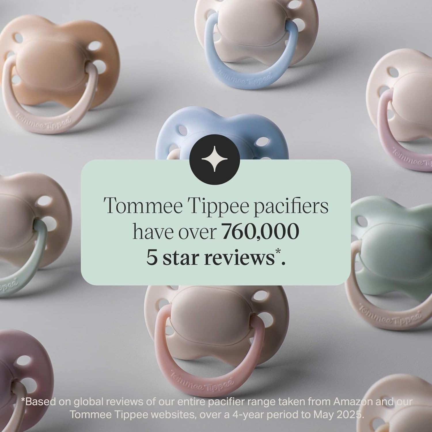 Tommee Tippee Chupete Recién Nacido, 0-2 meses, Pack de 4, Tetina ortodóntica, Orificios adicionales, Tamaño pequeño, Silicon
