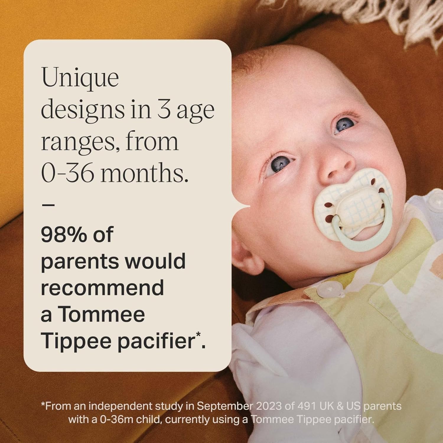 Tommee Tippee Chupete Ultimate Fit, 0-6 meses, Pack de 4, Tetina ortodóntica para bebés, Tetina simétrica, Silicona 100% sin