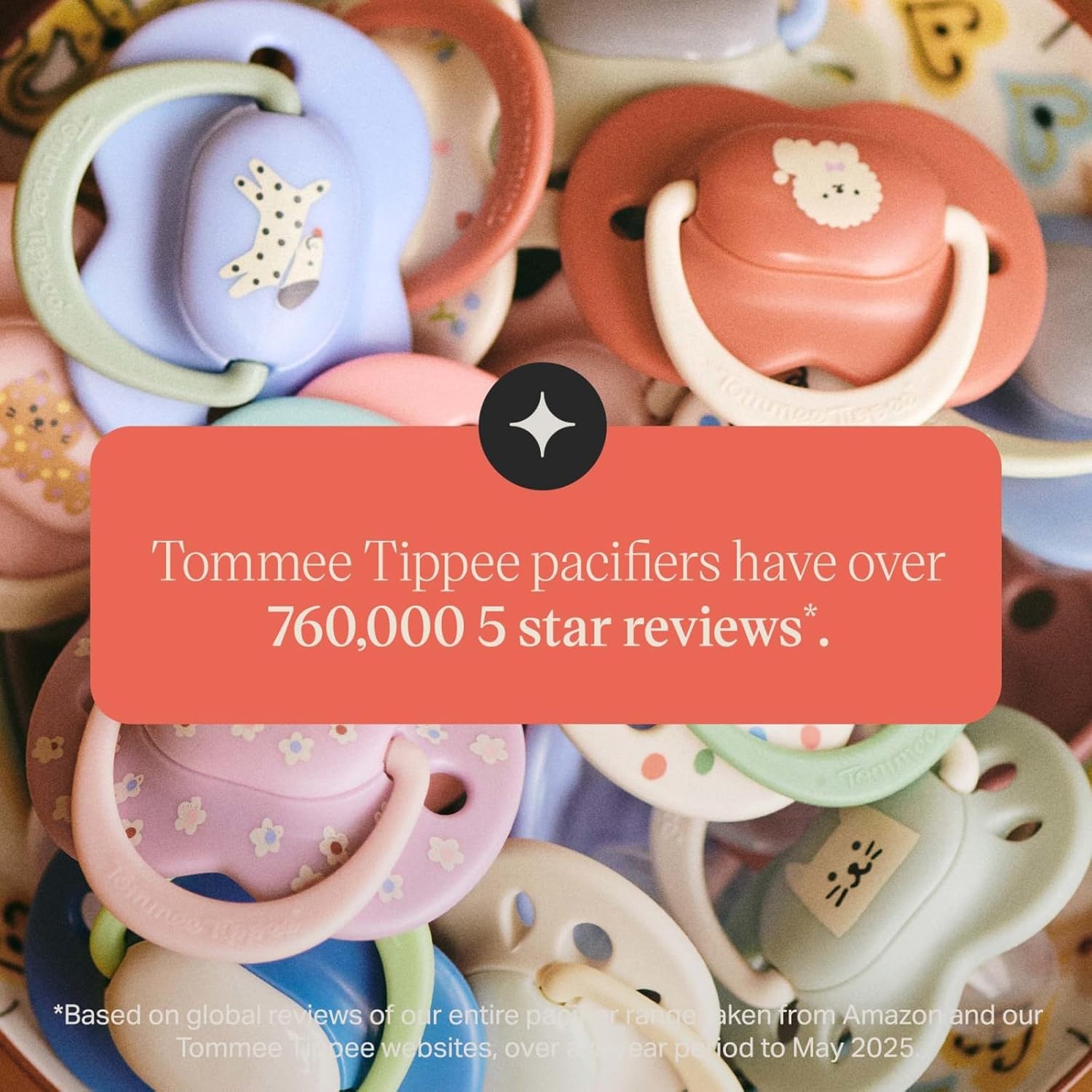 Tommee Tippee Chupete Ultimate Fit, 0-6 meses, Pack de 4, Tetina ortodóntica para bebés, Tetina simétrica, Silicona 100% sin