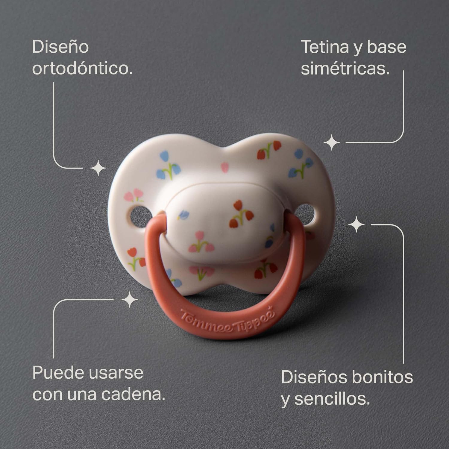 Tommee Tippee Chupete Ultimate Fit, 18-36 meses, Pack de 4, Tetina ortodóntica para bebés, Tetina simétrica, Silicona 100% si