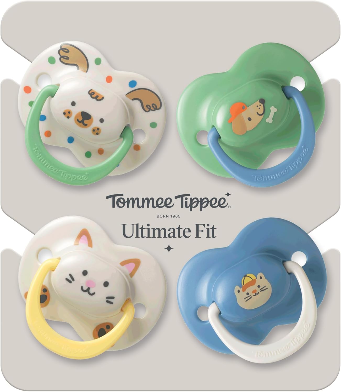 Tommee Tippee Chupete Ultimate Fit, 18-36 meses, Pack de 4, Tetina ortodóntica para bebés, Tetina simétrica, Silicona 100% si