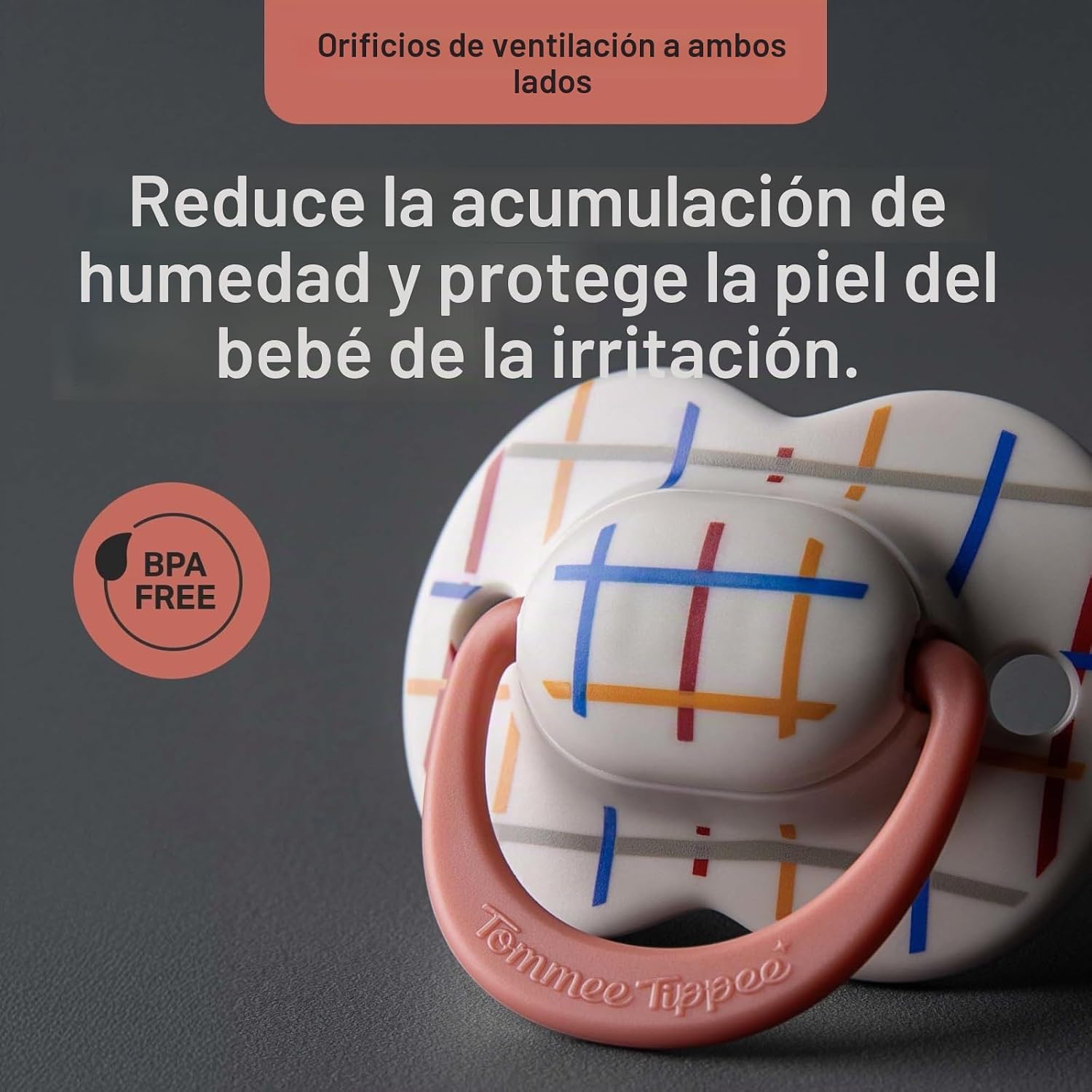 Tommee Tippee Chupete Ultimate Fit, 6-18 meses, Pack de 4, Tetina ortodóntica para bebés, Tetina simétrica, Silicona 100% sin
