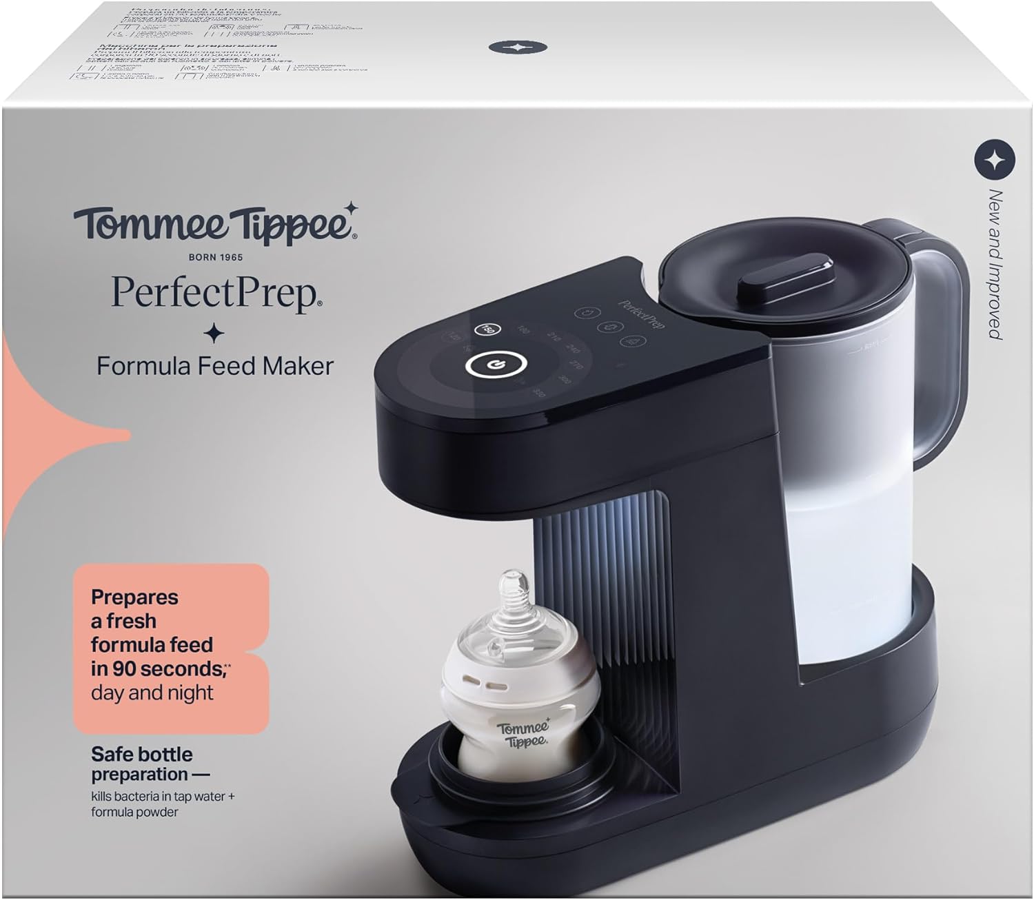 Tommee Tippee Perfect Prep, Preparador de Biberones, para un Biberón a Temperatura Corporal en 90 Segundos*, de Día y de Noch