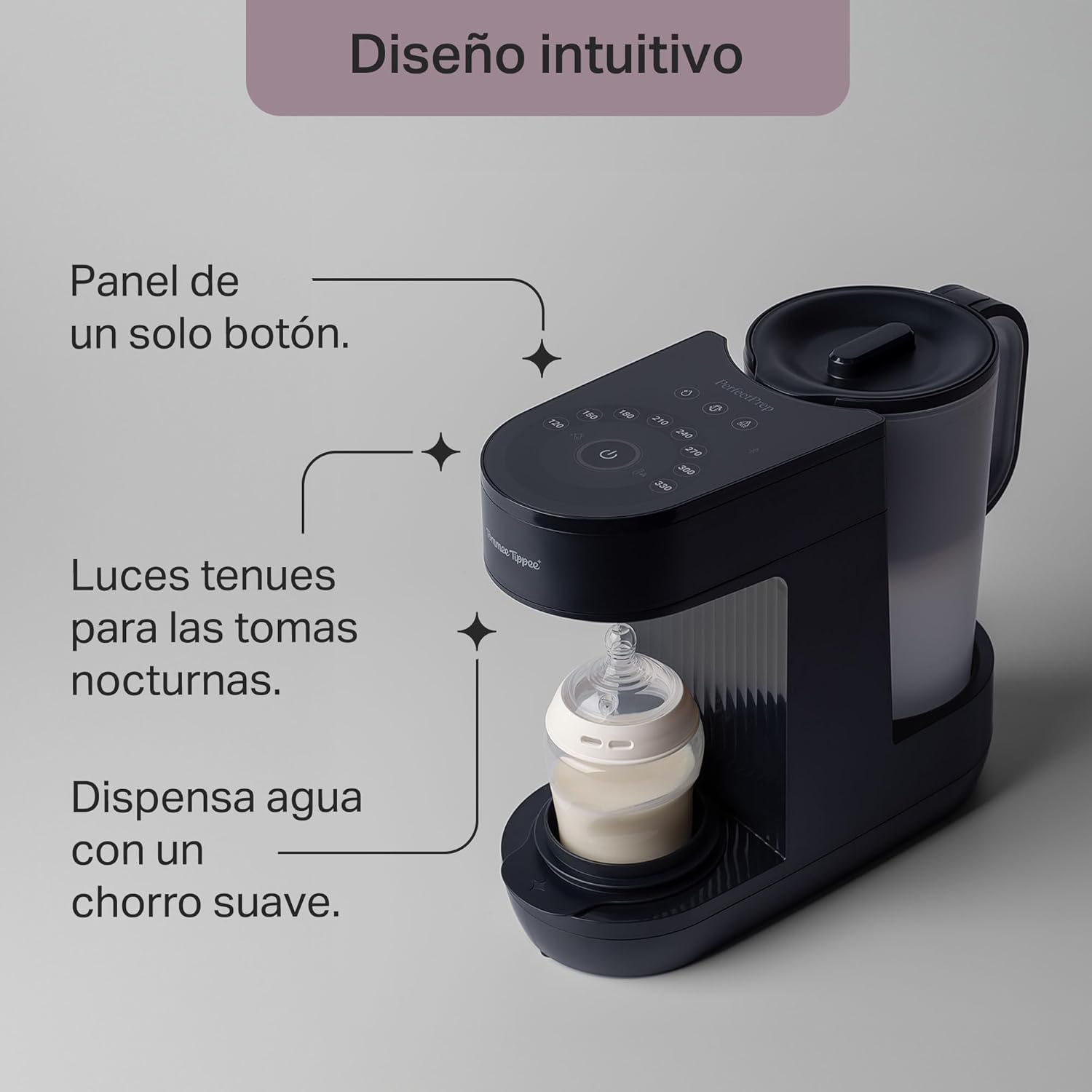 Tommee Tippee Perfect Prep, Preparador de Biberones, para un Biberón a Temperatura Corporal en 90 Segundos*, de Día y de Noch