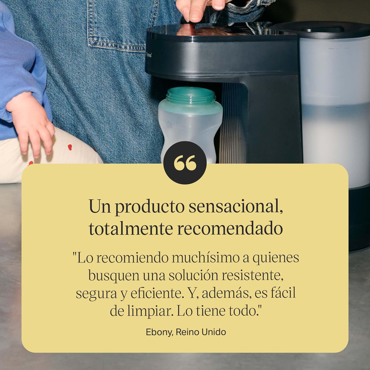 Detalle de Tommee Tippee Perfect Prep, Preparador de Biberones, para un Biberón a Temperatura Corporal en 90 Segundos*, de Dí