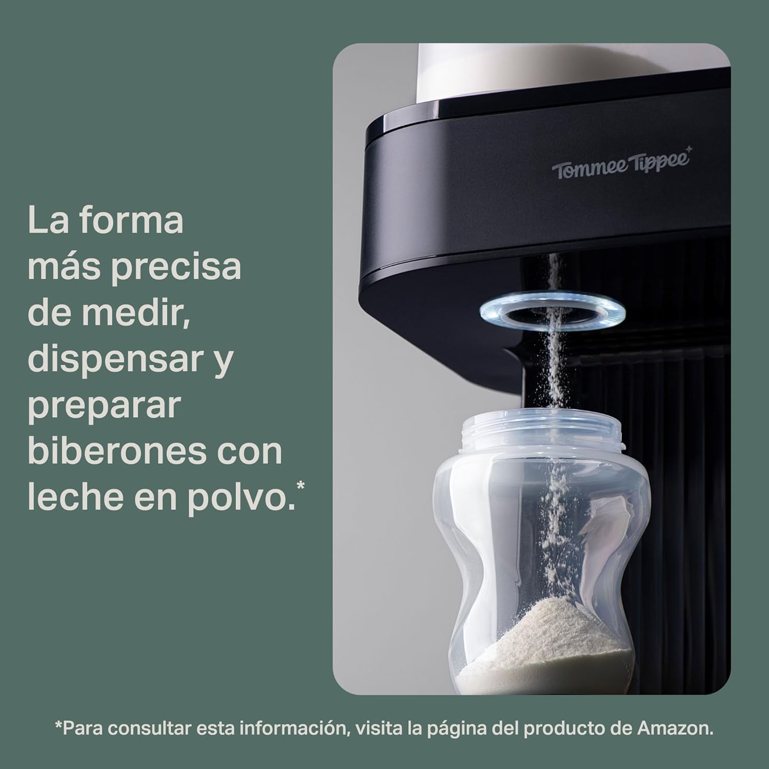 Tommee Tippee Preparador de Biberones Perfect Prep Pro con dispensador de leche en polvo, filtro de agua antibacteriano y asi