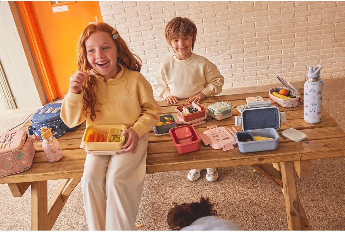 Tutete Fiambrera Infantil | Fiambrera escolar hermética | Apta para microondas y lavavajillas | Ideal para colegio, parque y
